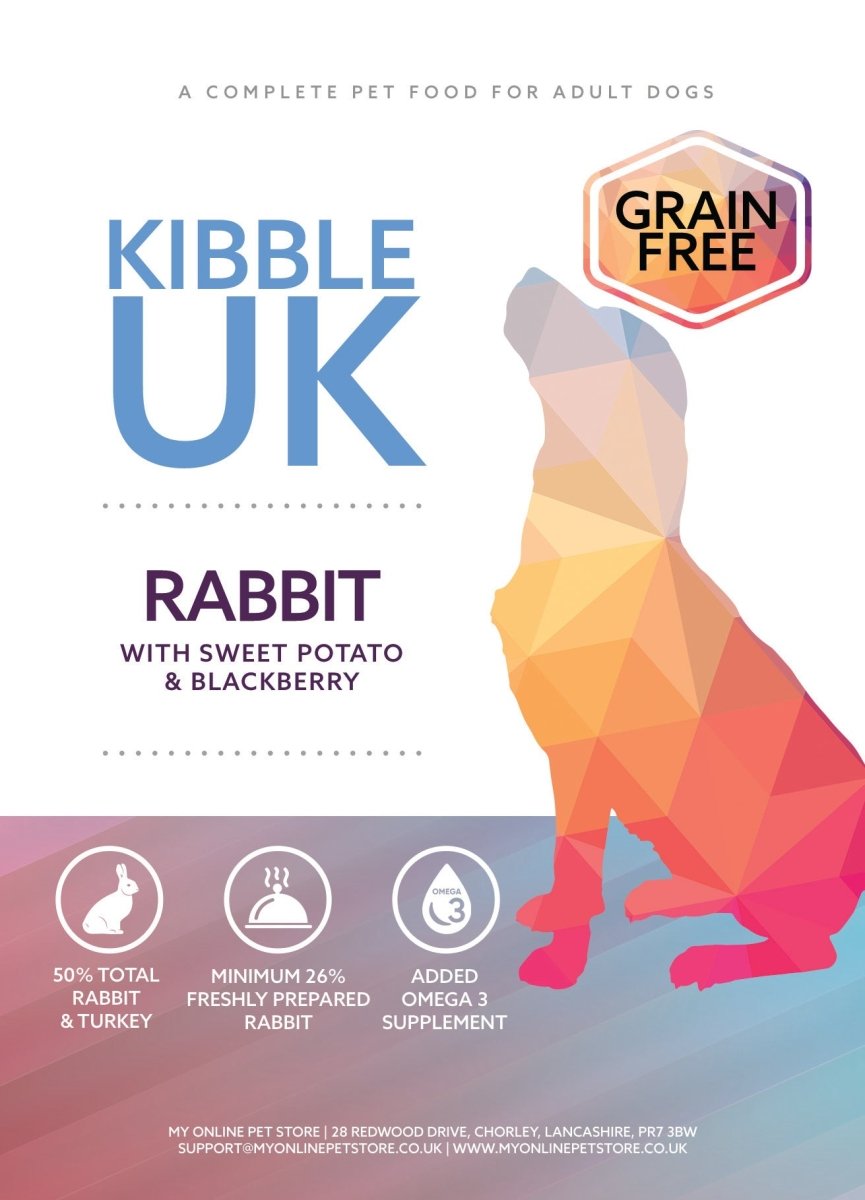 Grain Free Adult Dog Food - Rabbit with Sweet Potato & Blackberry - Kibble UK - My Online Pet Store