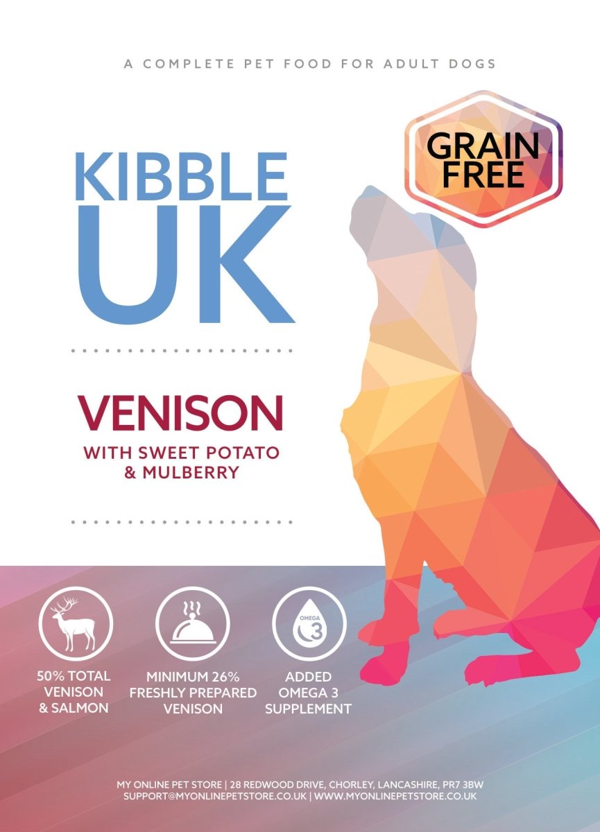 Grain Free Adult Dog Food - Venison with Sweet Potato & Mulberry - Kibble UK - My Online Pet Store