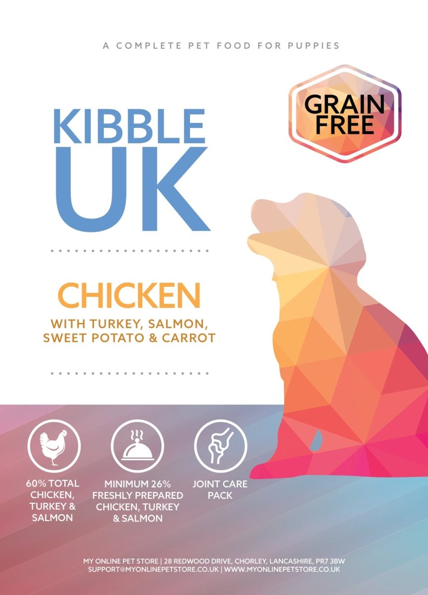 Grain Free Puppy Food - Chicken with Turkey, Salmon, Sweet Potato & Carrot - Kibble UK - My Online Pet Store