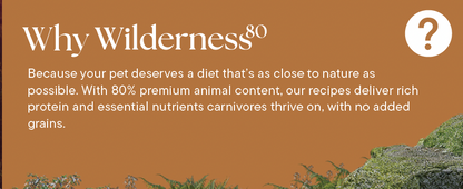 Wilderness 80 Grain Free Dog Food (All Lifestages) - Chicken, Turkey, White Fish & Salmon