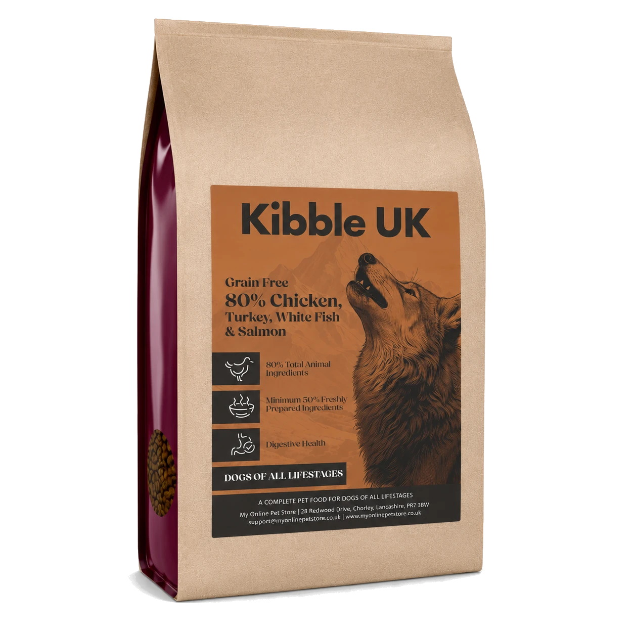 Wilderness 80 Grain Free Dog Food (All Lifestages) - Chicken, Turkey, White Fish & Salmon