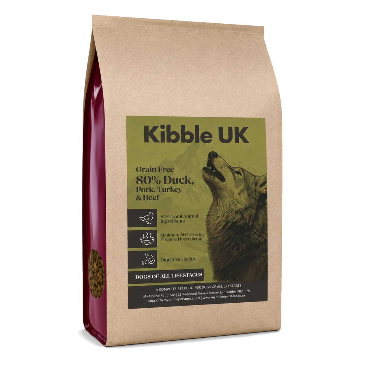 Wilderness 80 Grain Free Dog Food (All Lifestages) - Duck, Pork, Turkey & Angus Beef