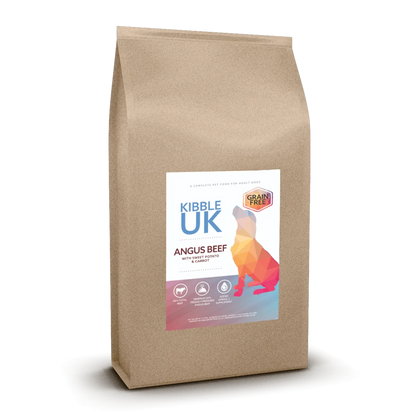 Grain Free Adult Dog Food - Angus Beef With Sweet Potato & Carrot - Kibble UK