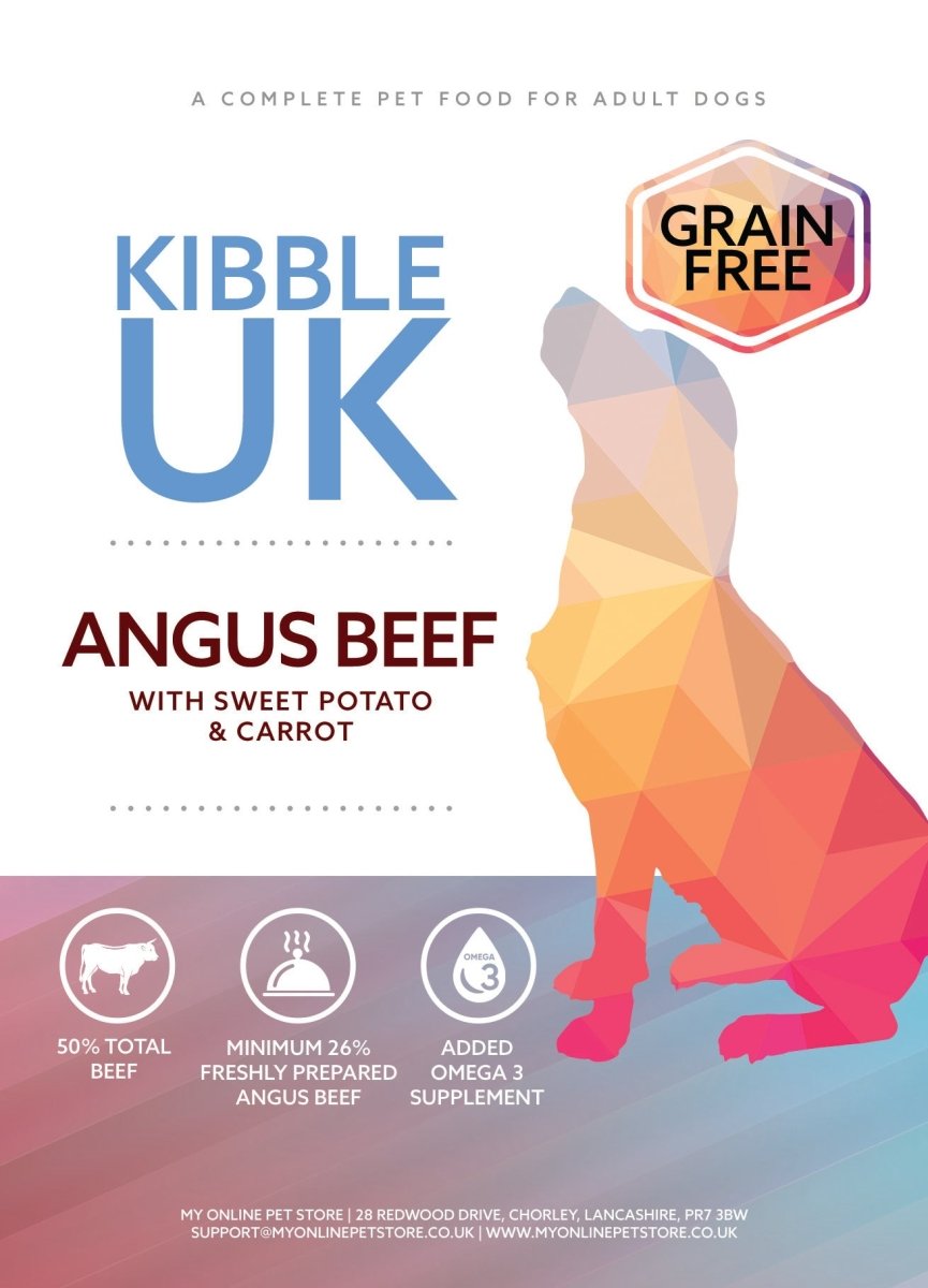 Grain Free Adult Dog Food - Angus Beef With Sweet Potato & Carrot - Kibble UK - My Online Pet Store