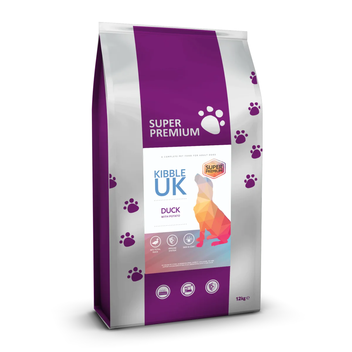 Super Premium Adult Dog Food - Duck with Potato - Kibble UK - My Online Pet Store