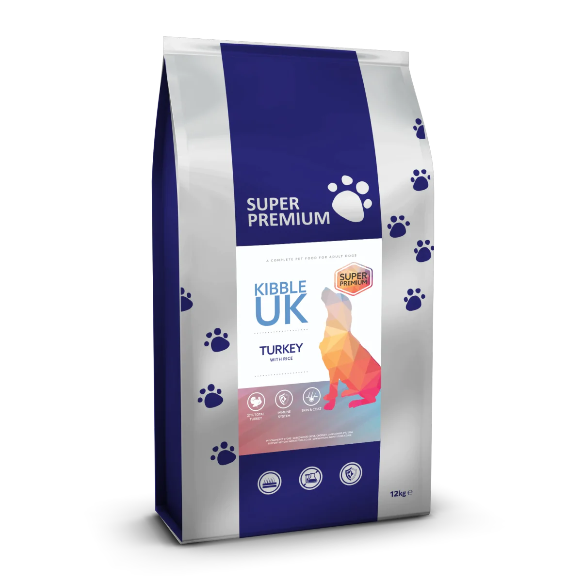Super Premium Adult Dog Food - Turkey with Rice - Kibble UK - My Online Pet Store
