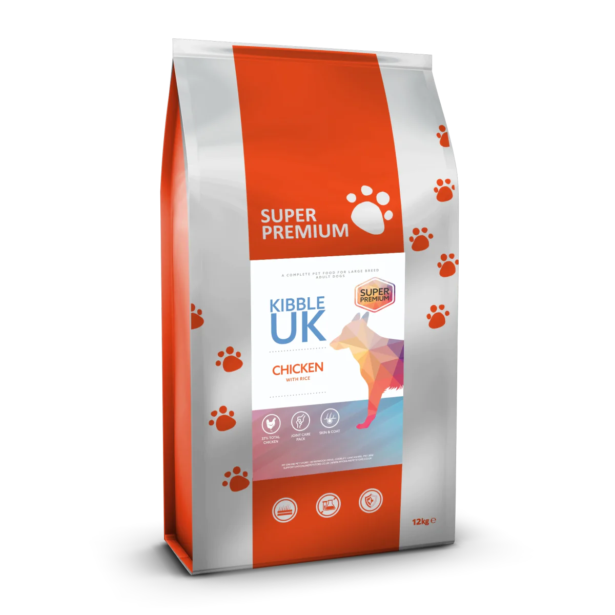 Super Premium Large Breed Dog Food - Chicken with Rice - Kibble UK - My Online Pet Store