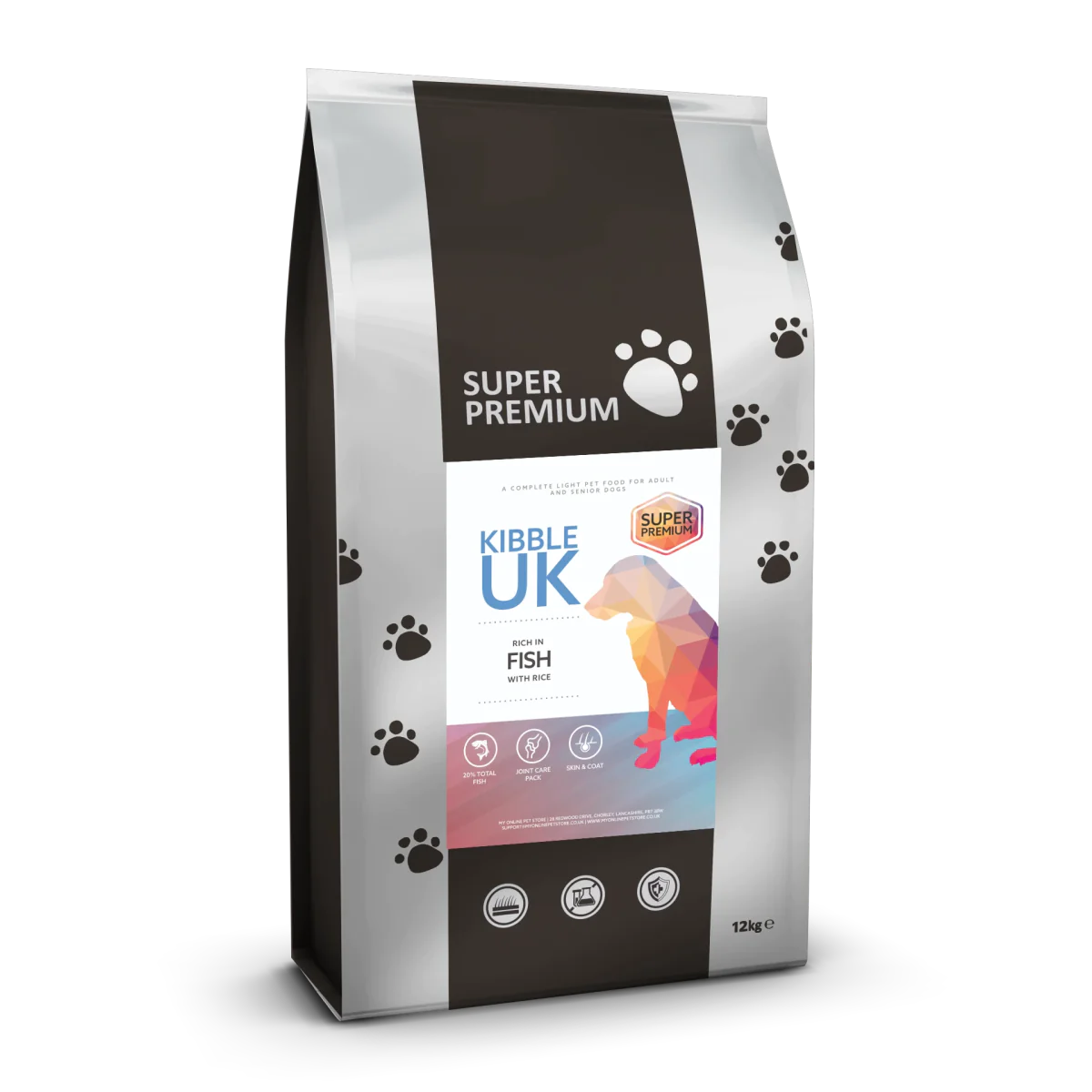 Super Premium Light (Weight Control) Dog Food - Rich in Fish with Rice - Kibble UK - My Online Pet Store